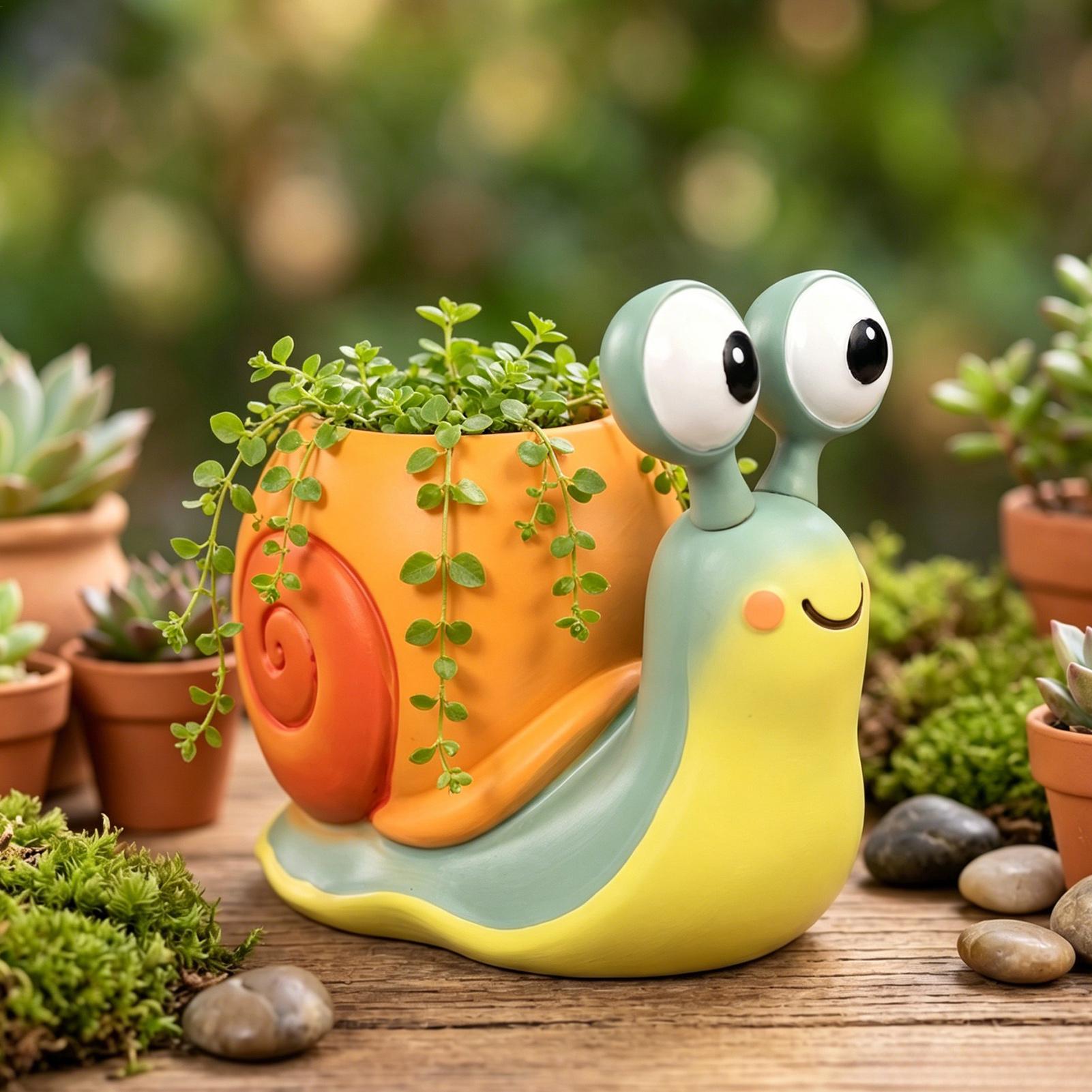 Snail Shape Flower Pot Snail f - đánh giá và giá Indoor Herb Garden