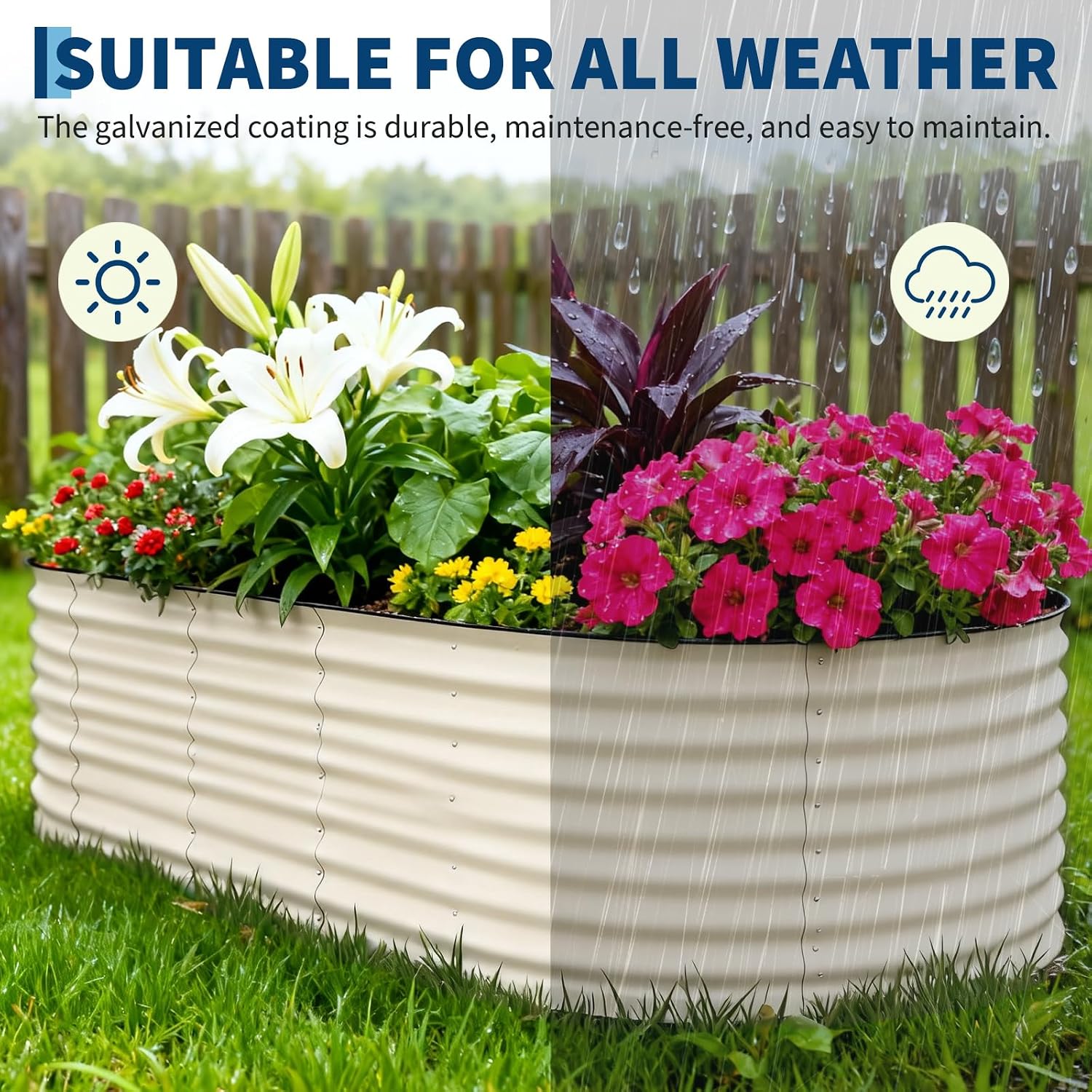 2pcs 94.5inch Oval Galvanized  - đánh giá và giá Raised Garden Bed