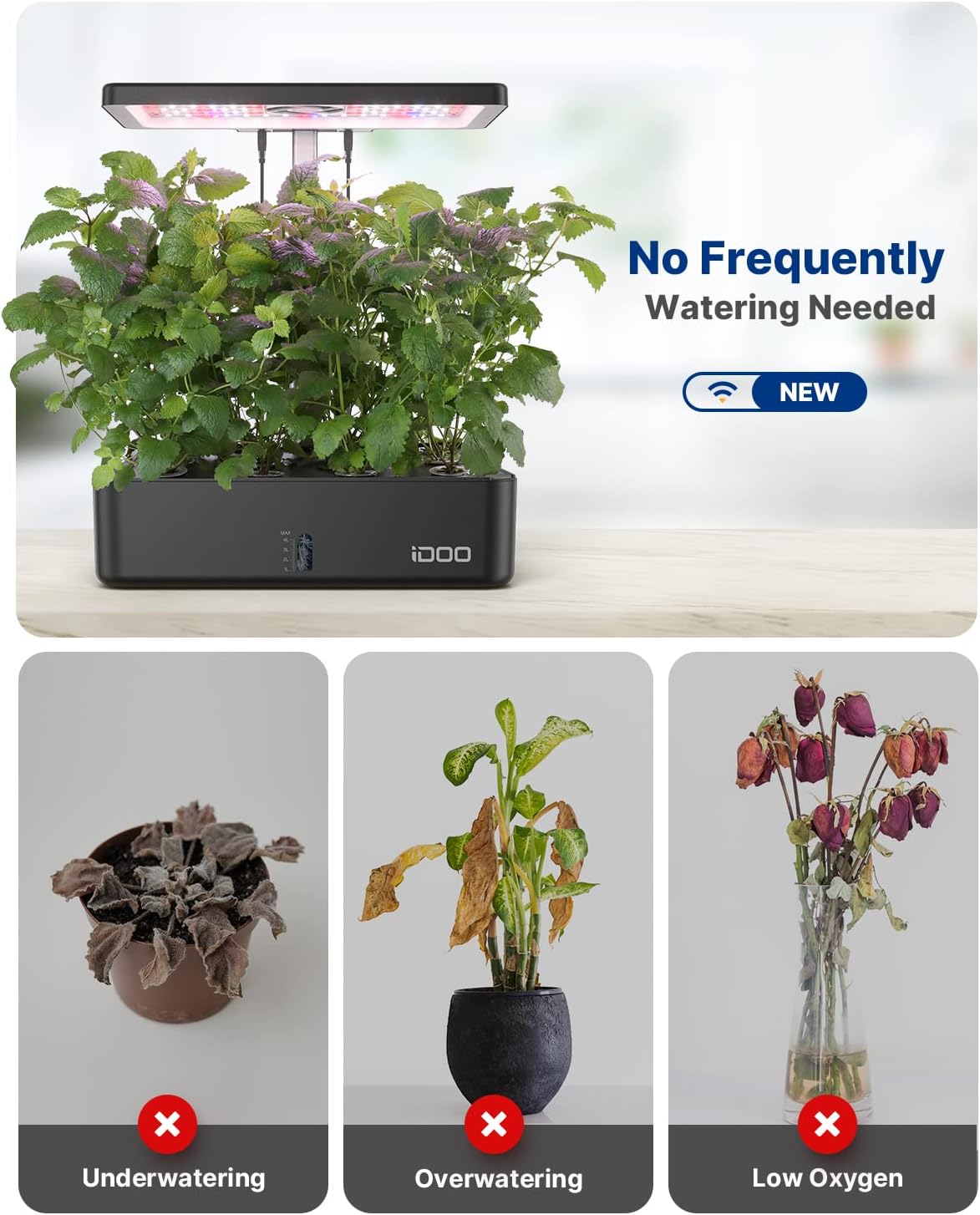 12 Pods WiFi Hydroponics Growi - đánh giá và giá Hydroponic Kit