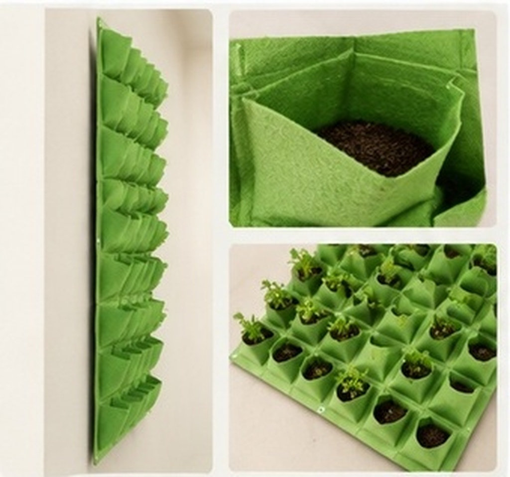 64-Pocket Wall Mounted Plantin - đánh giá và giá Grow Bag