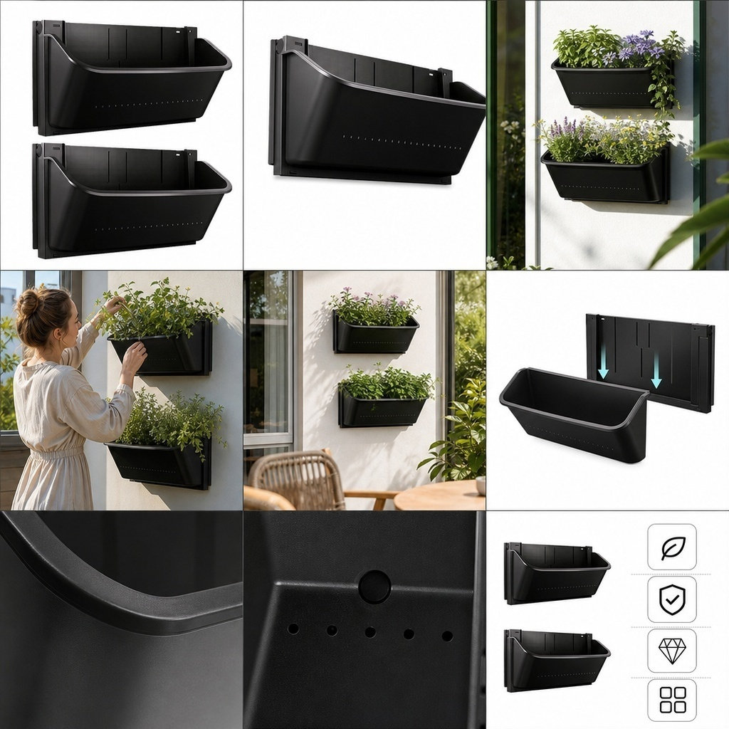 2Pcs Wall Mounted Planter Pots - đánh giá và giá Vertical Planter
